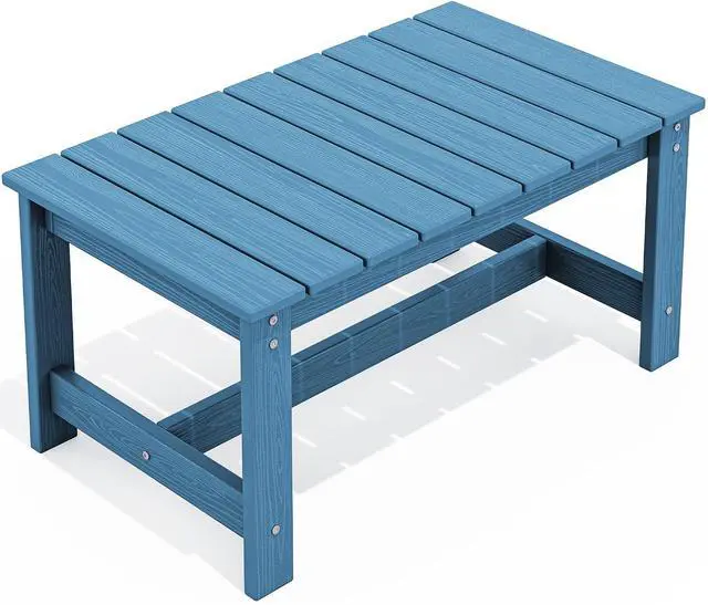 Main image of Rectangle Outdoor Coffee Table, HDPE Patio Coffee Table, Navy