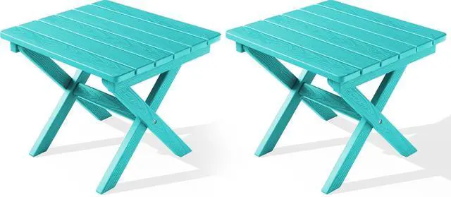 Main image of Folding Outdoor Side Table Set of 2, Portable Adirondack Side Table, Aruba