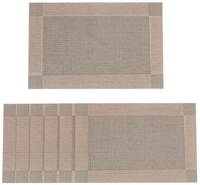Main image of 6-Pack Heat Resistant Placemats, Non-Slip Woven Vinyl Table Mats, Washable & Durable for Daily Meals, Indoor & Outdoor Use, Khaki