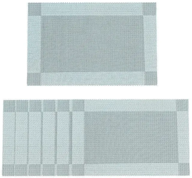 Main image of 6-Pack Heat Resistant Placemats, Non-Slip Woven Vinyl Table Mats, Washable & Durable for Daily Meals, Indoor & Outdoor Use, Light Blue