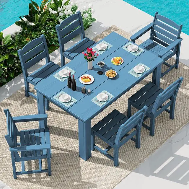 Alt view image 6 of 6 - 6-Pack Heat Resistant Placemats, Non-Slip Woven Vinyl Table Mats, Washable & Durable for Daily Meals, Indoor & Outdoor Use, Light Blue