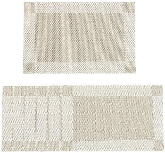 Main image of 6-Pack Heat Resistant Placemats, Non-Slip Woven Vinyl Table Mats, Washable & Durable for Daily Meals, Indoor & Outdoor Use, Beige