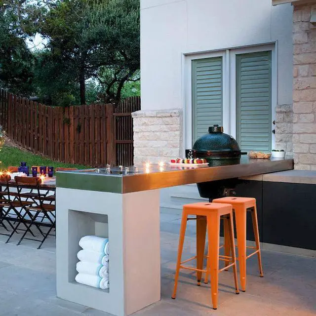 Alt view image 7 of 7 - 30 Inches Metal Bar Stools Industrial Barstools Stackable High Backless Stools Vintage Indoor Outdoor Stackable Kitchen Stools