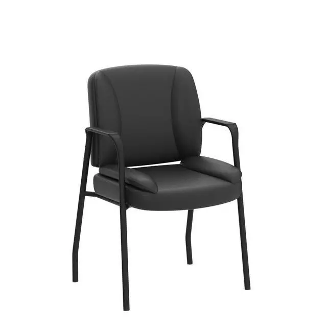 Alt view image 5 of 7 - Office Guest Chair Reception Chair for Office Reception Lobby PU Leather Waiting Room Chair with Armrests Executive Office Chair Upholstered Set of 2