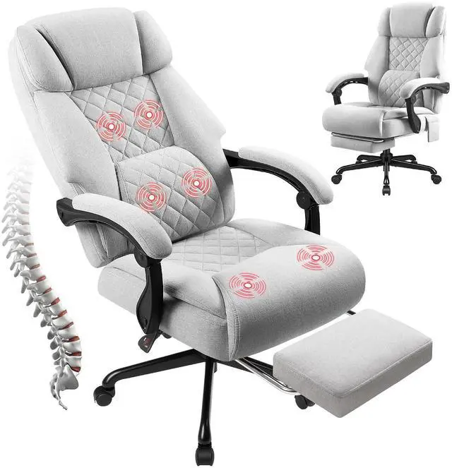 Main image of Massage Office Chair 400 LBS Home Office Desk ChairLeather Executive Chair Ergonomic Office Chair