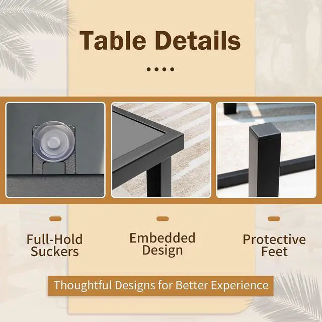 Alt view image 5 of 7 - 4 Pieces Outdoor Patio Furniture Textilene Modern Conversation Black Bistro Set with Loveseat Tea Table for Home, Lawn and Balcony