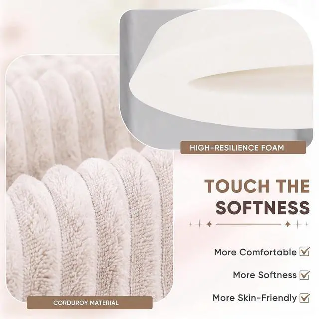 Alt view image 7 of 7 - 67 Cloud Couch Sofa 2 Seater Comfy Upholstered Loveseat Floor Sofa with High Density Memory Foam, No Assembly Required, Boneless Couch for Bedroom Living Room (White, Loveseat)