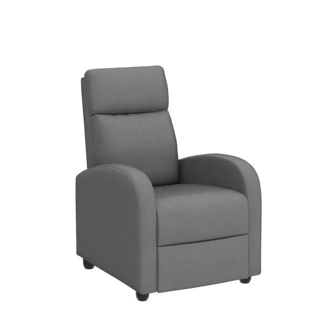 Alt view image 5 of 7 - Massage Recliner Chair for Living Room Adjustable Fabric Reclining Chair Home Theater Seating Modern Winback Single Sofa for Adults with Footrest (Gray)