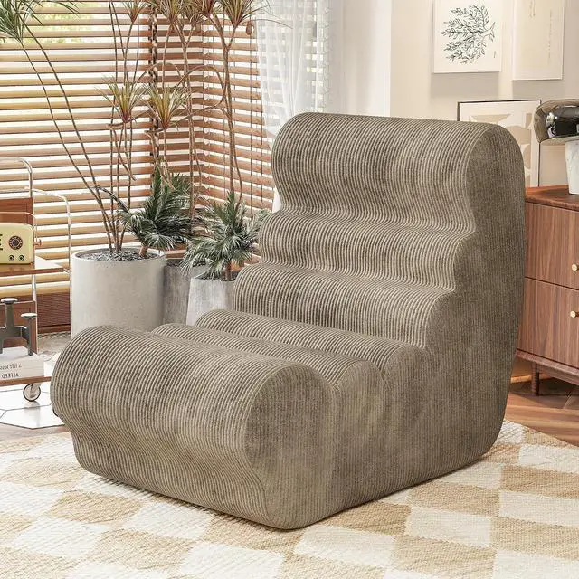 Main image of Bean Bag Chair for Adults Memory Foam Bean Bag Chairs, Fireside Chair Comfy Lazy Floor Sofa, Recliner Sofa for Living Rooms and Bedrooms (Brown)