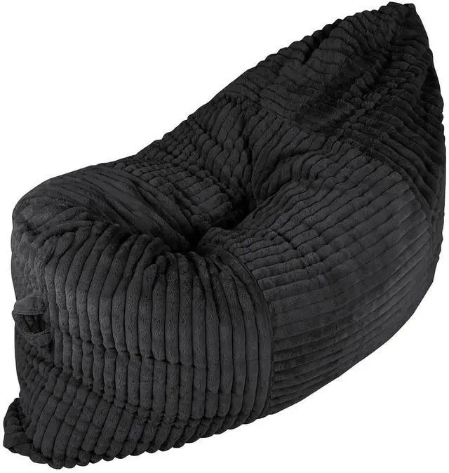 Main image of Convertible Bean Bag Chair, Giant Bean Bag Chairs for Adults with Removable Washable Cover, Lazy Sofa for Living Room, Dorm, Apartment (Black)