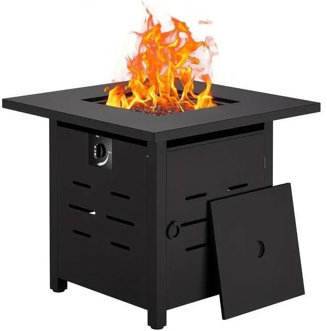 Main image of Propane Fire Pit Table, 28" Gas Fire Pits Table for Outside, 2 in 1 Propane Fire Pit 40,000 BTU with Lava Rocks, Waterproof Cover and Lid