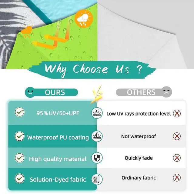 Alt view image 5 of 7 - 9FT Outdoor Patio Umbrella, Hanging Outdoor Umbrella Cantilever Offset Market Umbrella w/Easy Tilt Adjustment, Waterproof for Backyard, Poolside, Lawn and Garden