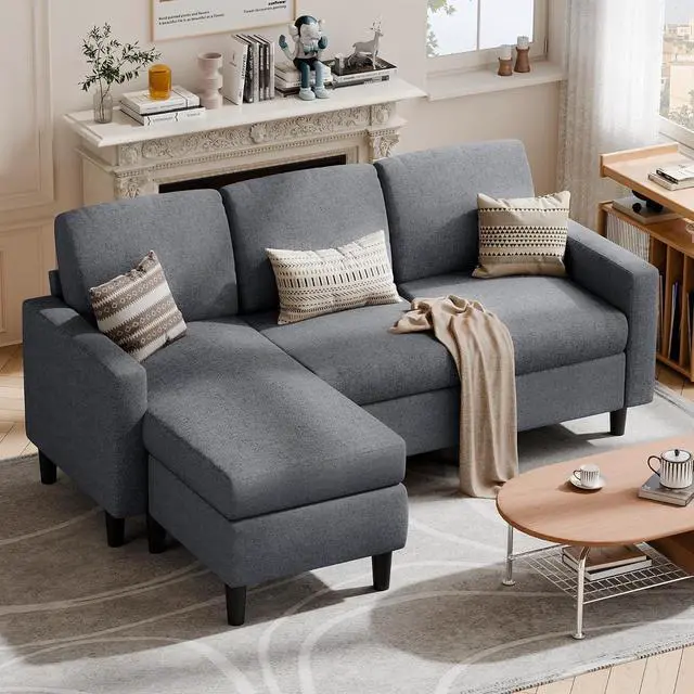 Main image of 73.6" Modular Sectional Sofa, Comfy Cloud Couch with Movable Ottoman Deep Seat L Shaped Modular Sofa, Sectional Couches L Shaped Couch for Living Room and Apartment, Dark Grey