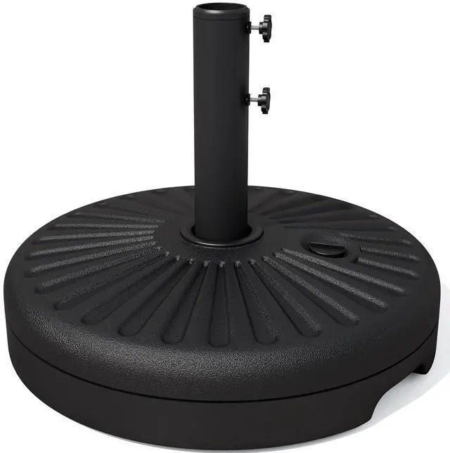 Main image of 81.5lb Max Capacity Patio Umbrella Stand, Outdoor Umbrella Base Water Filled Stand, Heavy Duty Market Umbrella Holder for Patio, Deck, Poolside (Black)