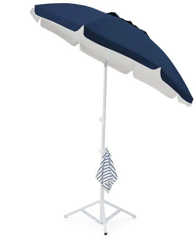 Main image of 6.5ft Sun Shade Umbrellas, Portable Umbrella with Stand, Lightweight Sun Protection Free Standing Sport Umbrella for Outdoor Sports, Camping, Fishing, Patio, Beach, Navy