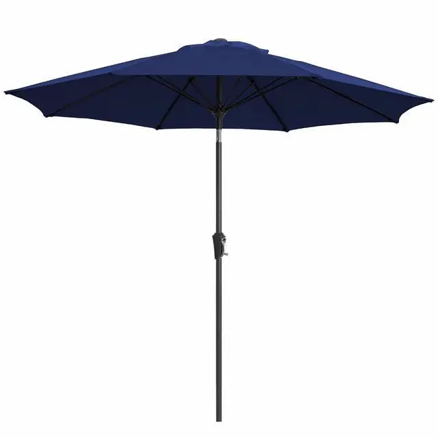 Main image of 9FT Outdoor Patio Umbrella,Market Table Umbrella with 8 Fiberglass Ribs, Pool Umbrella with Tilt and Crank, UV Protection Lightweight & Wind-Resistant for Lawn, Garden, Deck and Backyard, Navy
