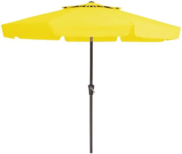 Main image of 9' 2-Tiers Patio Umbrellas Outdoor Market Table Umbrella w/Push Button Tilt/Crank, 8 Sturdy Ribs, UV Protection Waterproof Sunproof(Yellow)