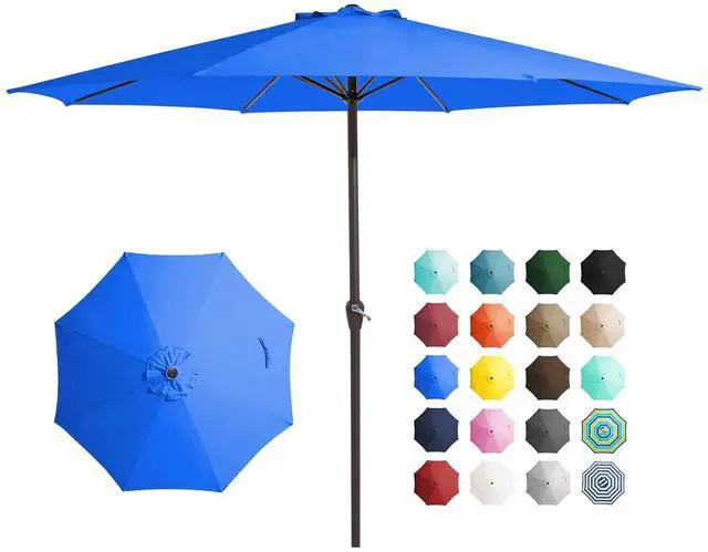 Main image of 12' Patio Umbrellas Outdoor Market Umbrella w/Crank, Table Umbrella 8 Sturdy Ribs, UV Protection Windproof for Garden, Deck, Backyard, Pool(Royal Blue)