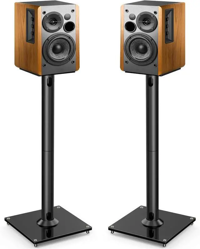 Main image of Universal Floor Speaker Stands for Surround Sound up to 22LB, 27.56 Inch Bookshelf Speaker Stand for Klipsch, Polk, Yamaha & Other Large Satellite, Bookshelf Speakers, Studio Monitors,2P