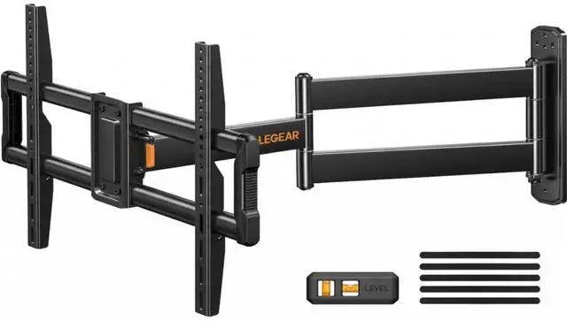 Main image of Corner TV Wall Mount Long Arm TV Mount Bracket for 37-75 Inch TVs-Full Motion Wall Mount with 32.37 Extension & Swivel Articulating Arm & Tilt, MAX VESA 600x400mm, Holds up to 100 lbs