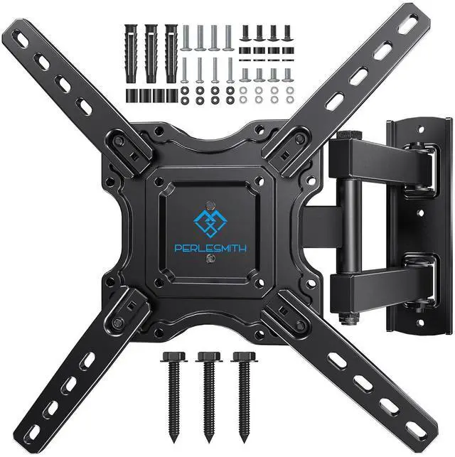 Main image of UL Listed Full Motion TV Wall Mount for Most 26-60 inch Flat Curved OLED 4K TVs up to 77lbs, Wall Mount TV Bracket with Swivel & Extension Arm, Tilt, Leveling, Max VESA 400x400mm, PSMFK12
