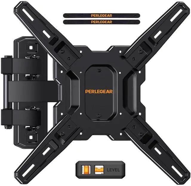 Main image of Full Motion TV Mount for Most 2665 inch Flat or Curved TVs up to 82 lbs, Wall Mount TV Bracket with Articulating Arms, Tool-Free Tilt, Swivel, Extension, Max VESA 400x400mm, PGMF3