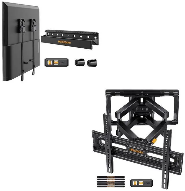 Main image of Studless TV Wall Mount for Most 24-55 inch TV & Preassembled Full Motion TV Mount for 32-65 Inch TV