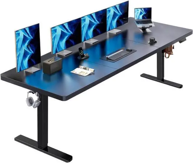 Main image of Electric Standing Desk, 83 x 30 inch Large Height Adjustable Table, Powerful Brushless Motor, 4 Memory Preset, Sit Stand Up Desk, Home Office Computer Table with Thick T-Shaped Frame