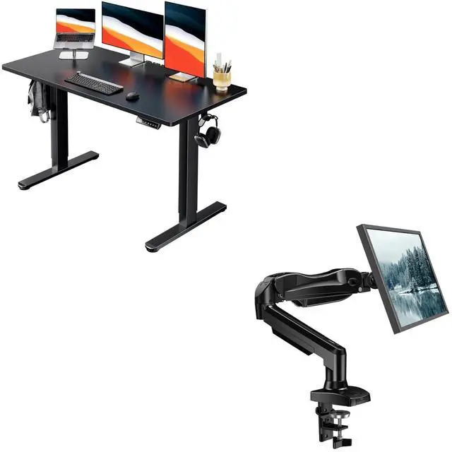 Main image of Electric Standing Desk, Single Monitor Mount