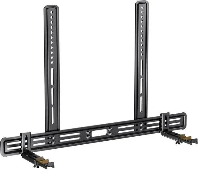Main image of Soundbar Mount, Sound Bar Mount with Holes/Without Holes, Sound Bar Mounts Under TV up to 15 lbs, Non-Slip Base Holder Extends 3.5 to 6, Attach Speaker to TV or Wall