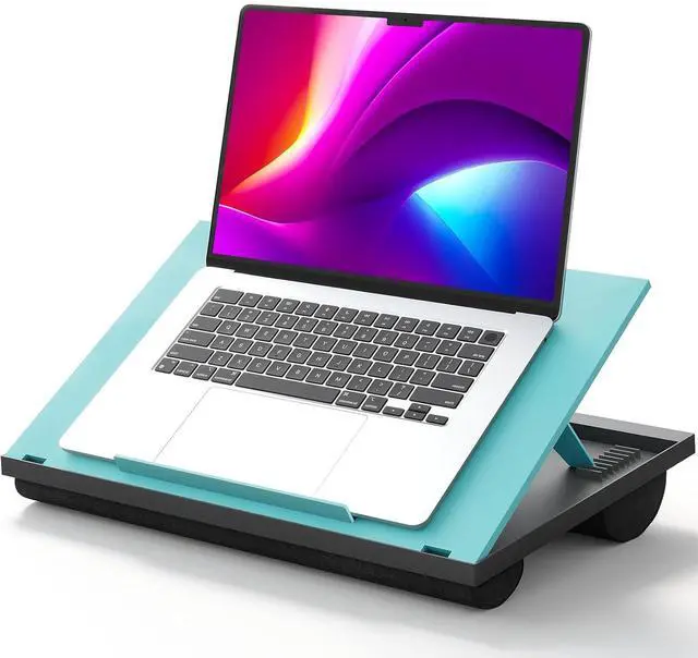 Main image of Adjustable Lap Desk - with 8 Adjustable Angles & Dual Cushions Laptop Stand for Car Laptop Desk, Work Table, Lap Writing Board & Drawing Desk on Sofa or Bed, HNLD2TB