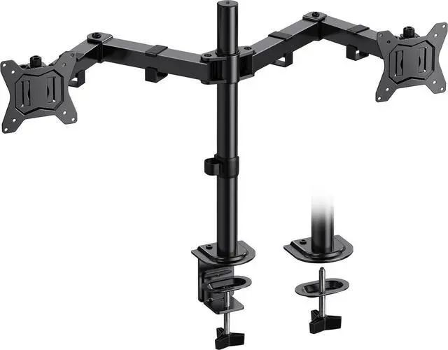 Main image of Dual Monitor Mount for 2 Monitors up to 32 inches, Heavy Duty Dual Monitor Stand Holds up to17.6lbs, Dual Monitor Arm with Height Adjustable Tilt Swive Rotate, VESA Hole 75mm or 100mm
