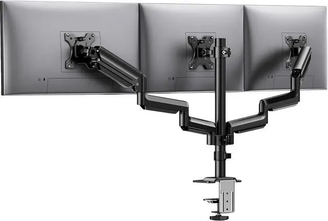Main image of Triple Monitor Mount for 13-27 inch Computer Screens, Gaming 3 Monitor Desk Mount with Arm Holds 19.8lbs, Triple Monitors Stand with Tilt, Swivel, Rotation, VESA 75x75, 100x100mm