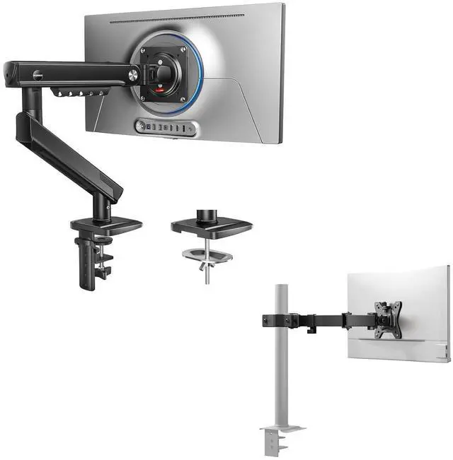 Main image of FlowLift Pro Monitor Arm and HUANUO Universal Full Motion Pole Mount Monitor Arm