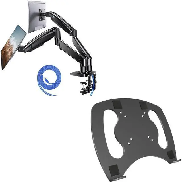 Main image of Dual Monitor Stand&Laptop Tray Steel Notebook Holder for Monitor VESA Mount Stand