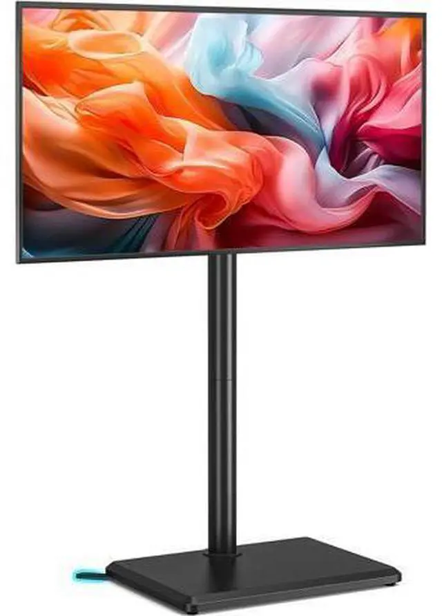 Main image of Rfiver Swivel Floor TV Stand with Mount for 32-60 inch TVs up to 88 lbs, Height Adjustable Tall TV Stand with Wood Base, Saving Space Design for Bedroom, Living Room and Corner, Max VESA 400x400mm