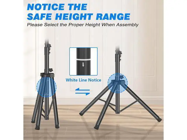 Alt view image 5 of 7 - Rfiver Tripod TV Stand, Portable TV Stand Mount for 37-80 Inch LED LCD OLED Flat/Curved Screen TVs, Height Adjustable Display Floor TV Stand, Foldable MonitorTV Stand, Holds Up to 110lbs