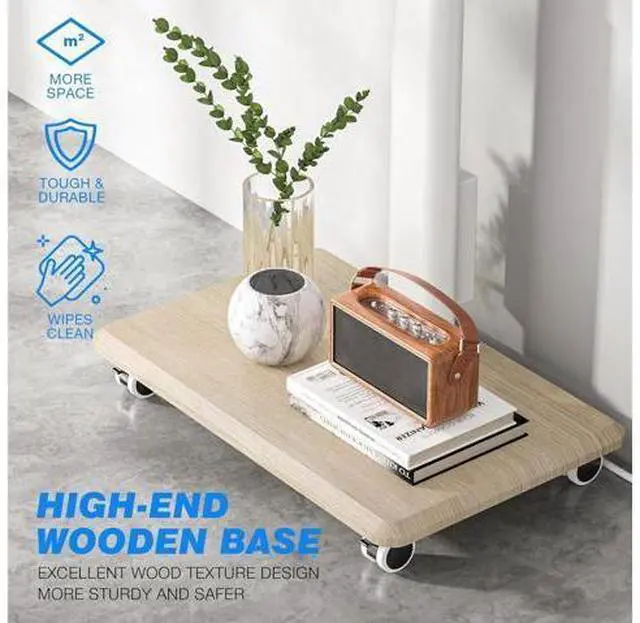 Alt view image 7 of 7 - Rfiver Sleek Rolling TV Stand with Power Outlet for Home Decor, Height Adjustable Portable TV Stand on Wheels for 32-70 Inch TVs, Strong Tall Mobile TV Cart with Mount Up to 88 lbs, White