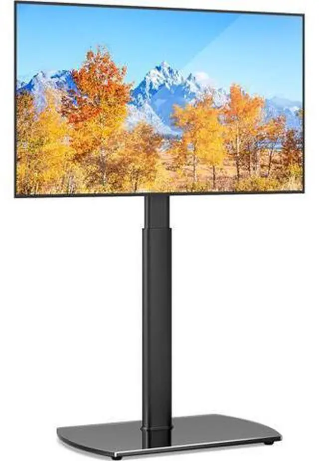 Main image of YOMT Universal TV Floor Stand with Mount for 27-70 Inch LCD LED OLED TVs, Swivel Height Adjustable Tall TV Stand, Space Saving Design for Corner Bedroom Living Room, Black