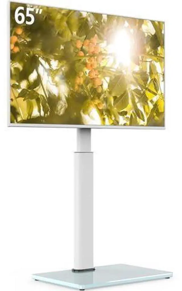 Main image of Swivel TV Floor Stand for 32-65 Inches TVs, 8 Level Height Adjustable Corner Small TV Stand Mount for Living Room/Bedroom, Holds up to 88 lbs,MAX VESA 400x400mm,White