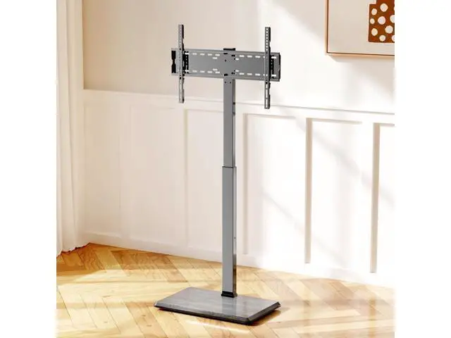 Alt view image 2 of 7 - Universal Floor TV Stand,TV Floor Mount Stand for 32-75 inch TV up to 110 lbs, Swivel and Height Adjustable Tall TV Stand for Bedroom,Office(TCP01-M-A02)