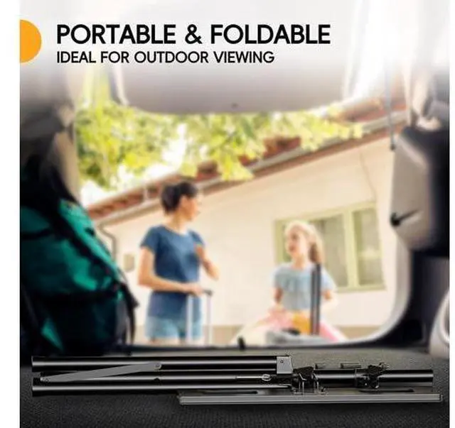 Alt view image 6 of 6 - Portable Tripod TV Stand for 25 to 65, 70-inch Television with ±15°Tilt, 5 Pillar Height, Dual Safety Pins, Tall Tvstand Maxi Load 110 lbs, for Bedroom, Living Room and Outdoors, Black