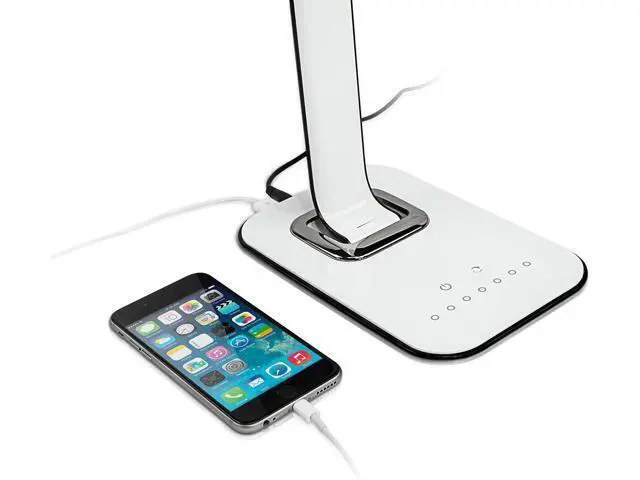 Alt view image 5 of 7 - Turcom LED Desk Lamp With USB Charging Port Dimmable Touch Controls w/Color Adjustment, Eye Care Task Lamp, 5W, 1000 Lux,Multicolor
