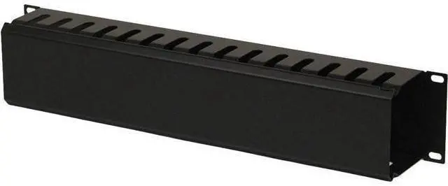 Main image of NavePoint 2U Metal Rack Mount Horizontal Cable Manager Duct Raceway for 19 Inch Server Rack