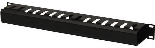Main image of NavePoint 1U Metal Rack Mount Horizontal Cable Manager Duct Raceway for 19 Inch Server Rack