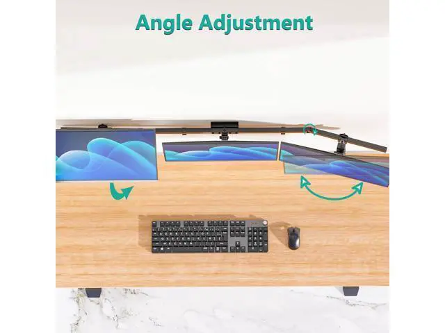 Alt view image 7 of 7 - WALI Triple Monitor Wall Mount for 17 to 32 Inch, Computer Monitor Arm for 3 Screens, Swivel Tilt Wall Mount with Mounting Holes 75x75/100x100mm, Per Arm Holds Up to 15.4lbs (013ARM), Black
