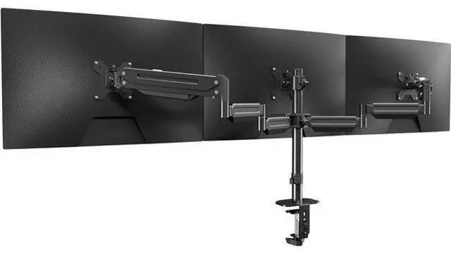 Main image of suptek Triple Monitor Mount for Most 17 to 32 inch Screens,Gas Springs Adjustment Triple Monitor Desk Mount Stand with Clamp & Grommet Kit,Black(MD8003)