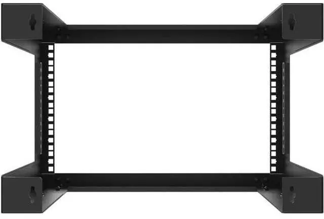 Alt view image 6 of 7 - Jingchengmei 6U Wall Mount Open Frame Rack-19 Inch Server Equipment Rack- Adjustable Depth 13-18 Inches 2 Post Open Frame Cabinet- Black (6U13-18InD)