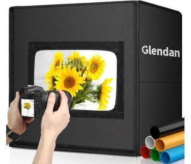 Main image of Glendan Light Box Photography, Portable Photo Studio Light Box, 16" x 16" Professional Dimmable Shooting Tent Kit with 216 LED Table Top Light & 6 Backdrops Photo Box for Product Photography