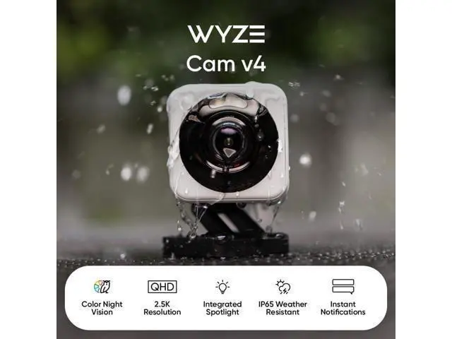 Alt view image 2 of 7 - WYZE Cam v4 (Latest Model), 2.5K AI Security Camera, Indoor/Outdoor Cameras for Home Security, Baby Monitor & Pet Camera, Color Night Vision, No Subscription Required, Free Expert Help (2 Pack)